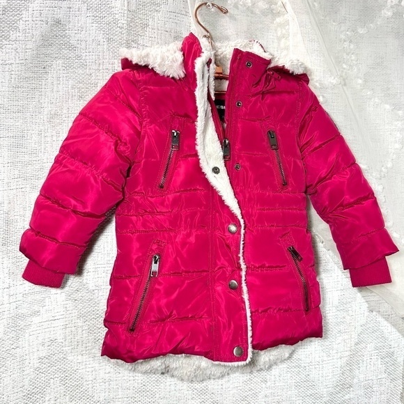 Girls Diesel pink hooded puffer jacket size 2T - Picture 10 of 12